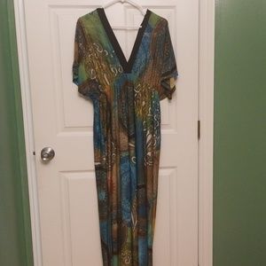 Plus size, Dress, floor length, low cut